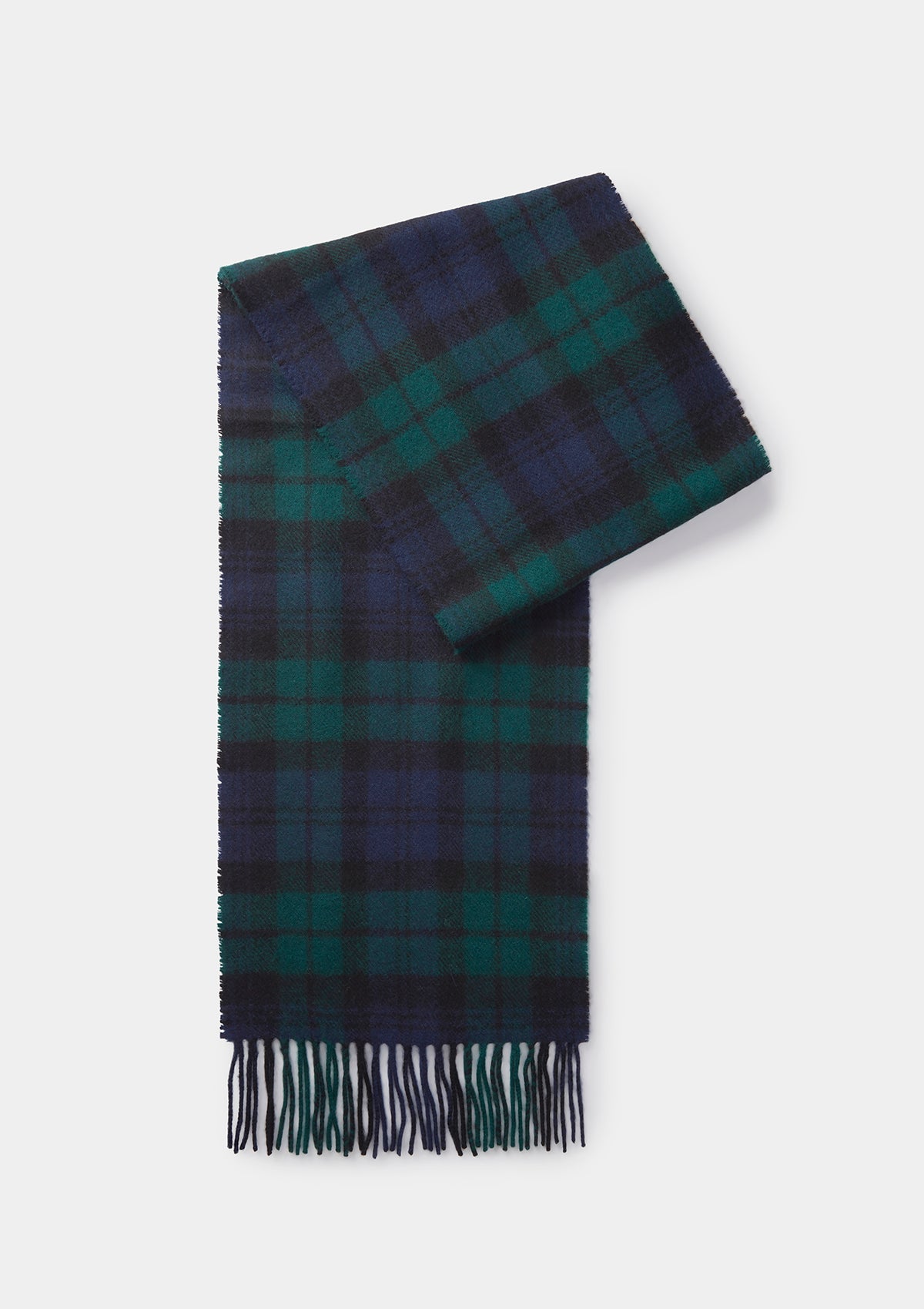Black Watch Tartan Lambswool Scarf, Scarf - SIRPLUS