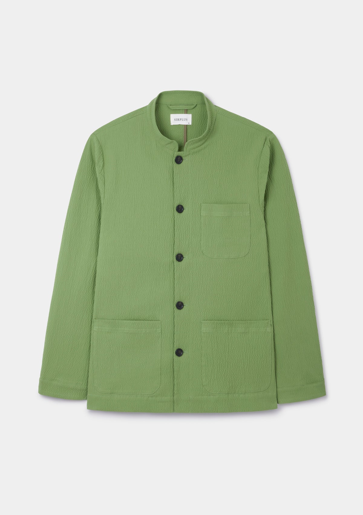 Apple Seersucker Casual Nehru Jacket, Nehru Jacket - SIRPLUS