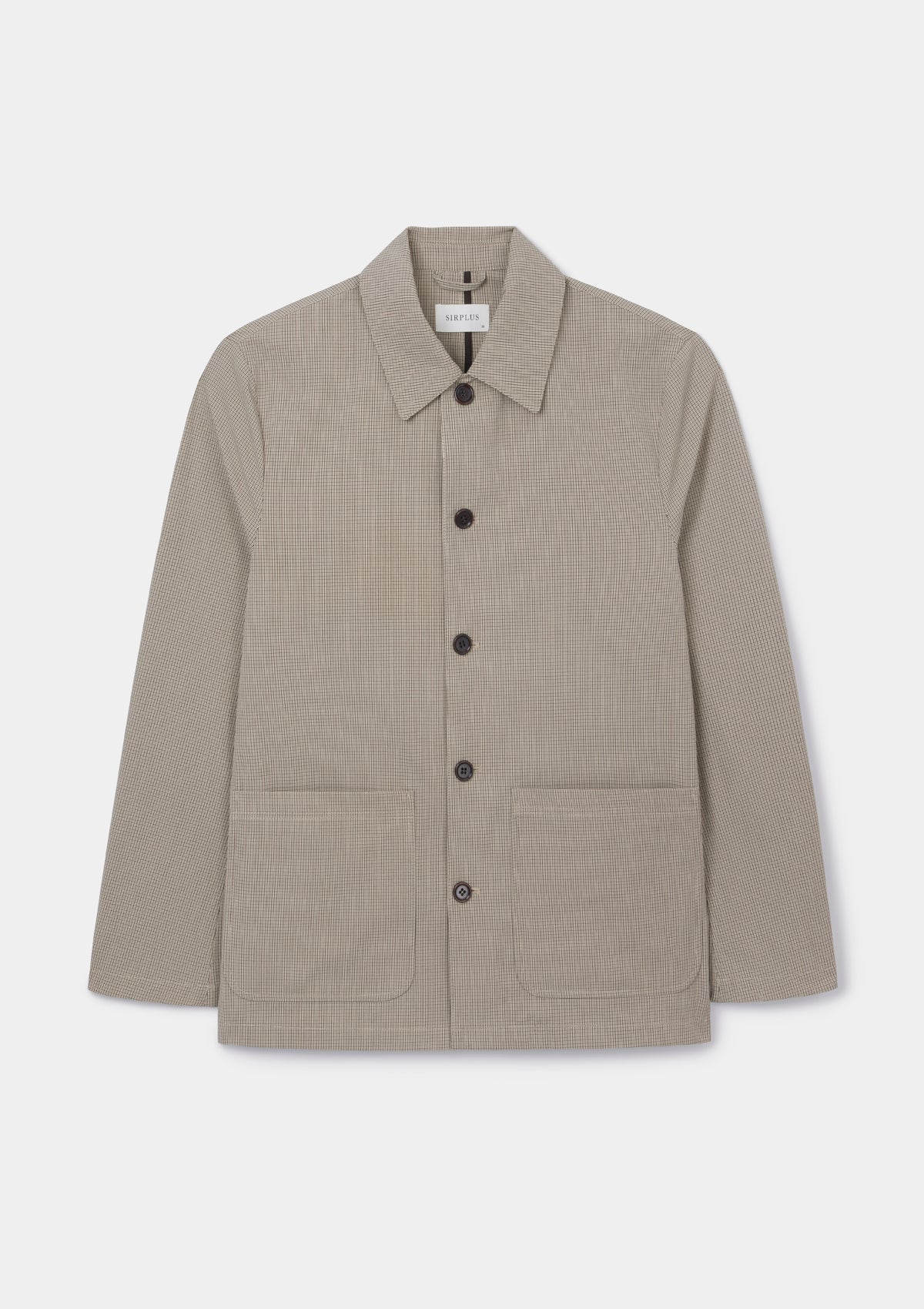 Beige Check Chore Jacket, Chore Jacket - SIRPLUS