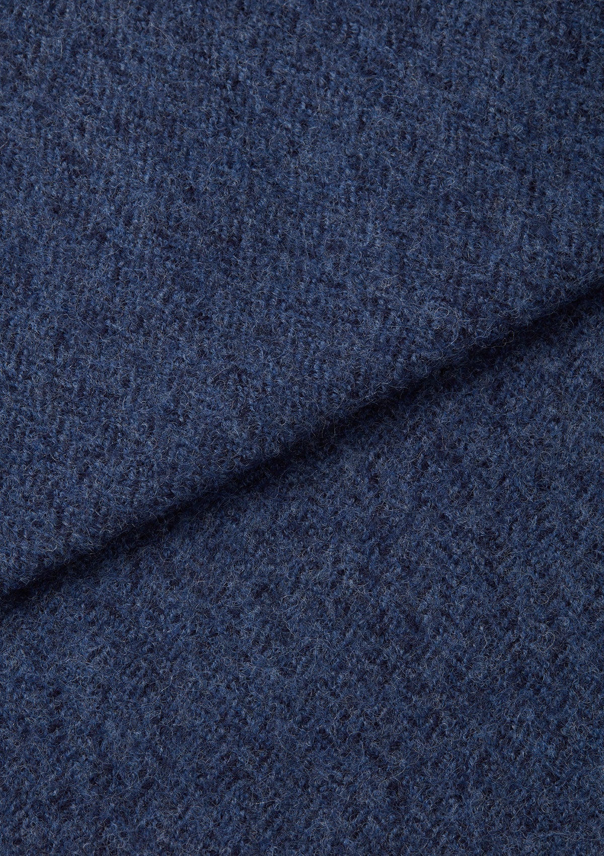 Blue Brushed Herringbone Wool Gilet
