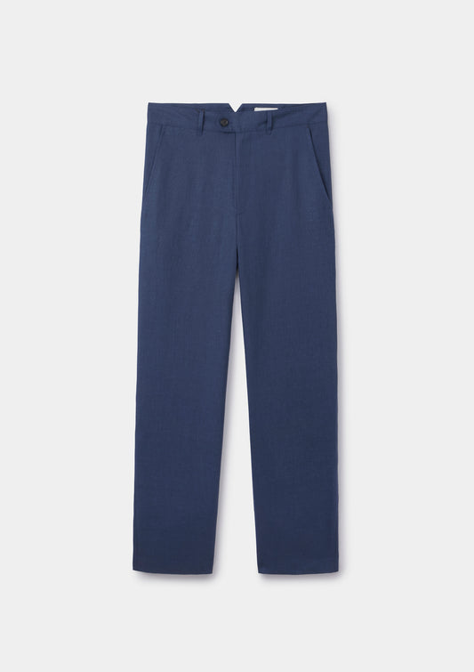 Blue Nights Linen Casual Trousers, Chinos - SIRPLUS