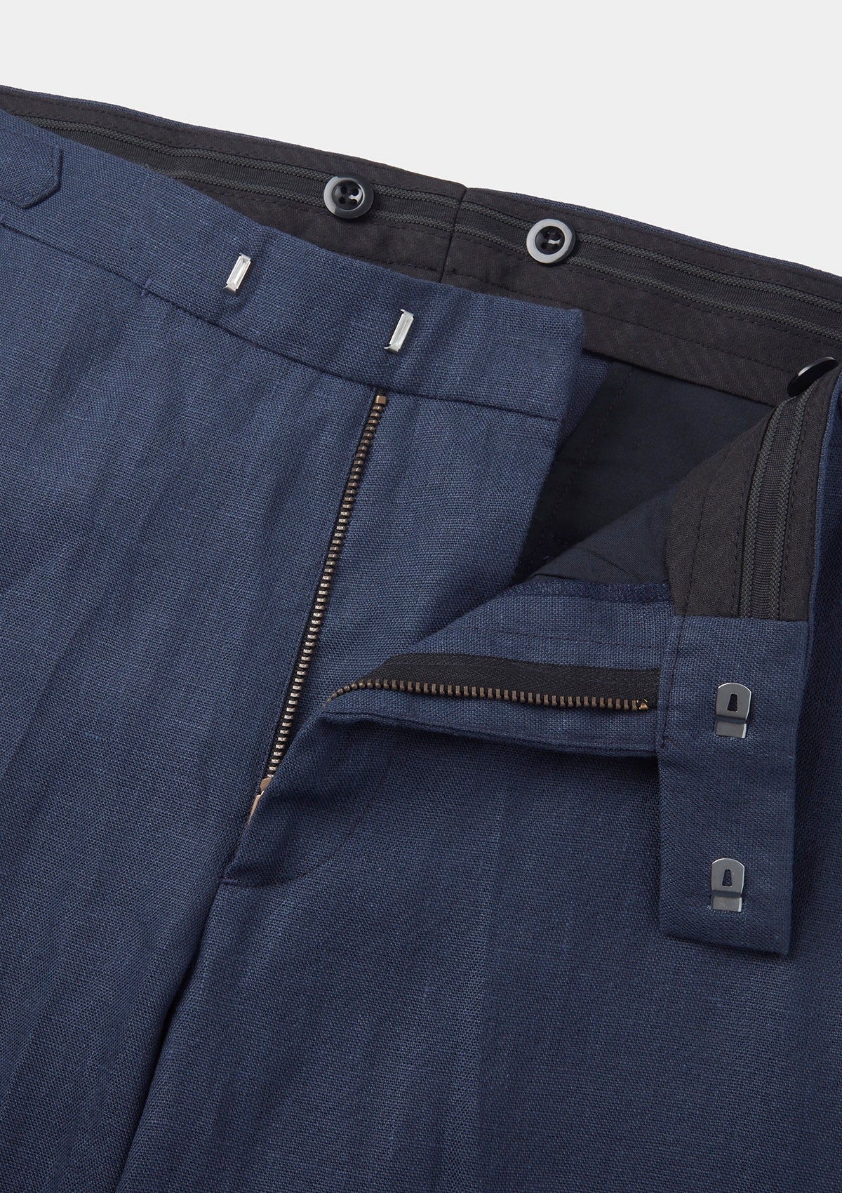 Blue Nights Linen Formal Trousers, Formal Trousers - SIRPLUS