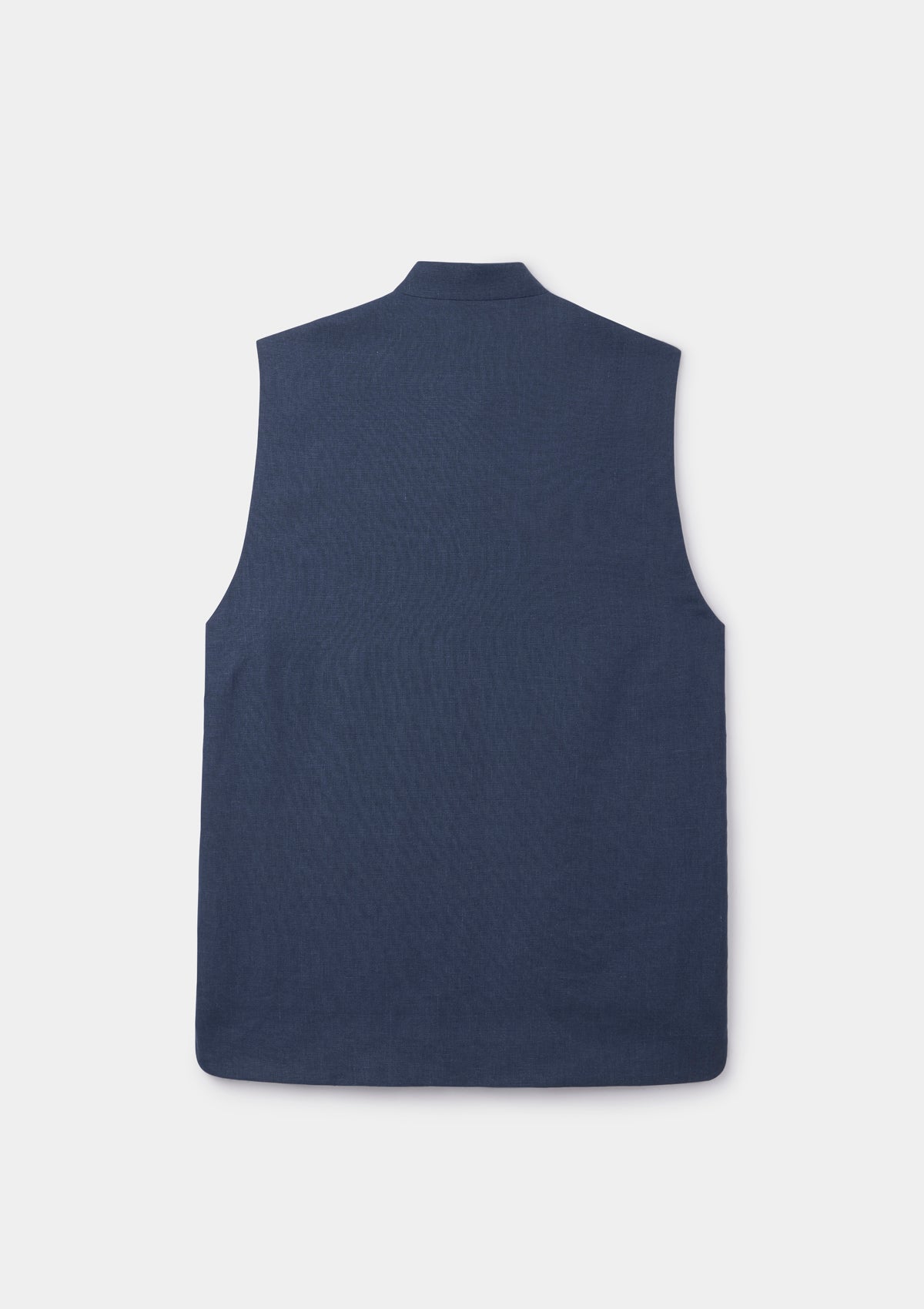 Blue Nights Linen Nehru Waistcoat, Nehru Waistcoat - SIRPLUS