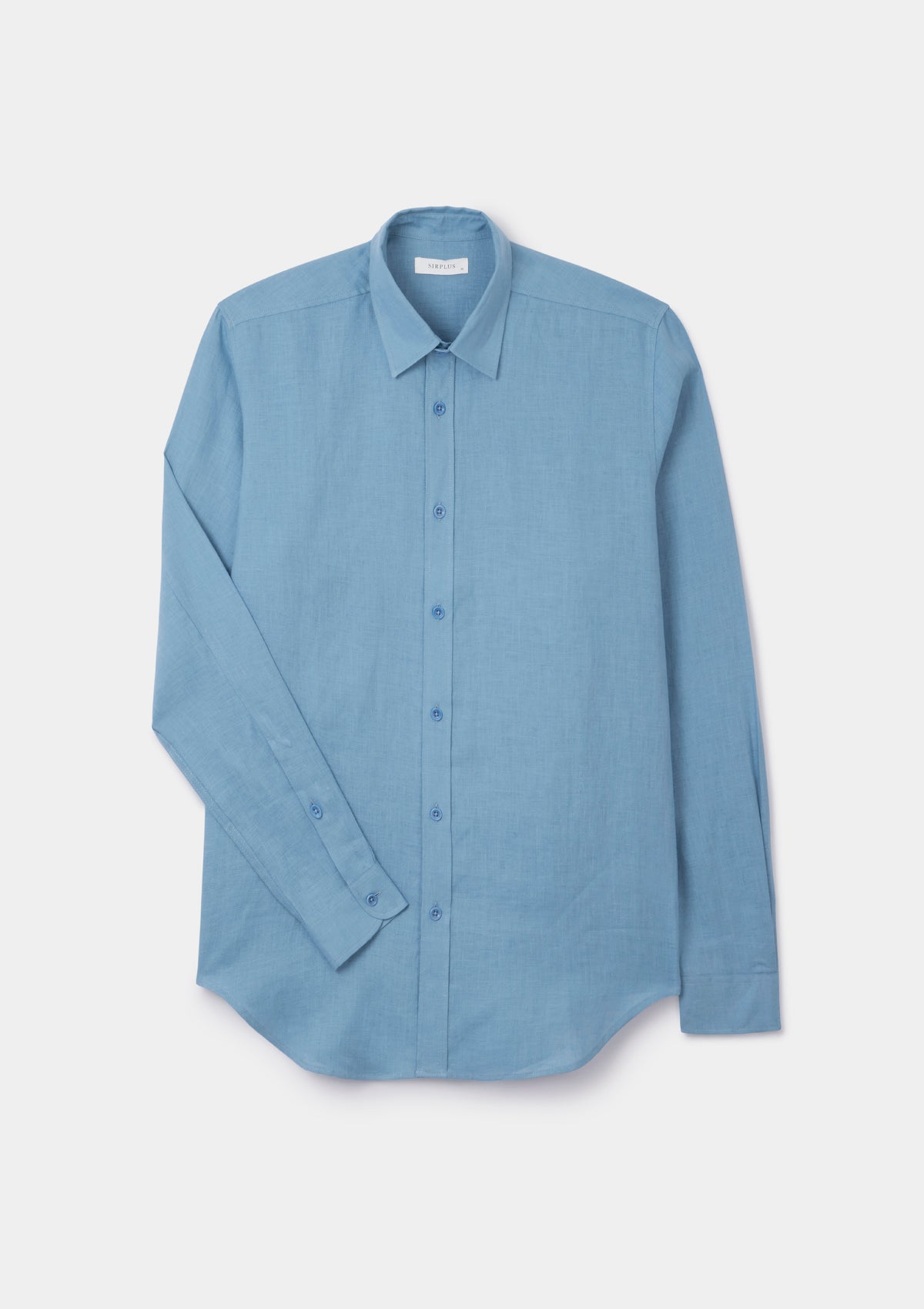 Blue Shadow Linen Collared Shirt, Collar Shirt - SIRPLUS
