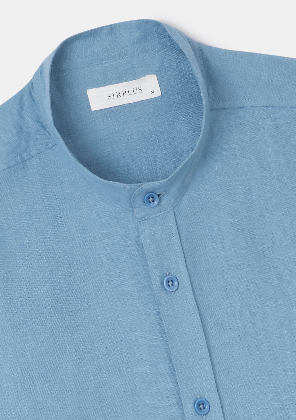 Blue Shadow Linen Grandad Shirt, Grandad Shirt - SIRPLUS