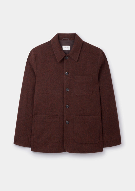 Brick Merino Weave Chore Jacket