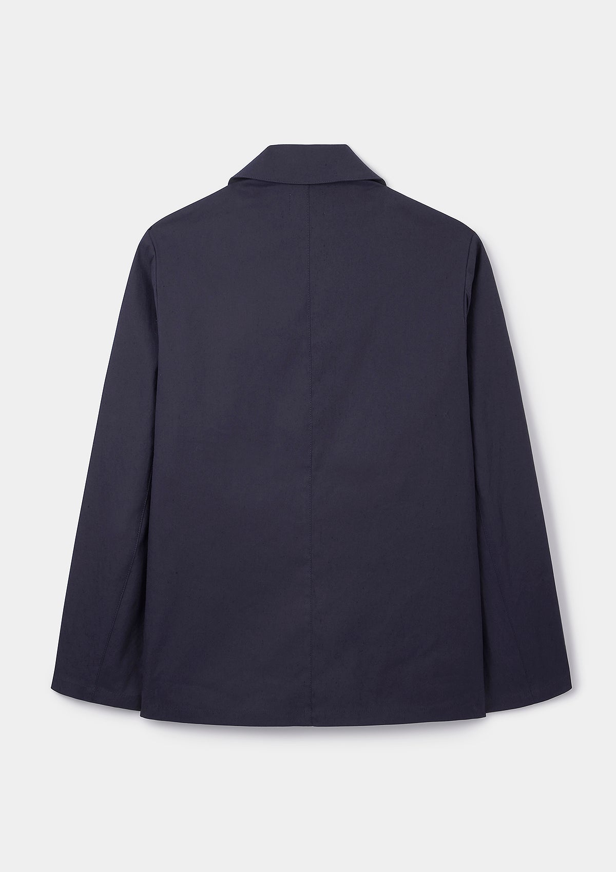 Navy Linen Blend Flap Pocket Jacket, Chore Jacket - SIRPLUS