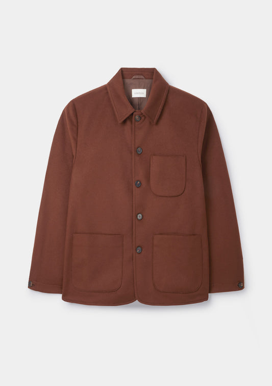 Rust Boiled Wool Chore Jacket, Chore Jacket - SIRPLUS