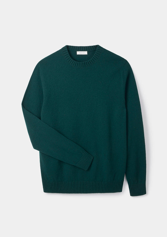 Green Lambswool Crew Neck Jumper, Crew Neck Jumper - SIRPLUS