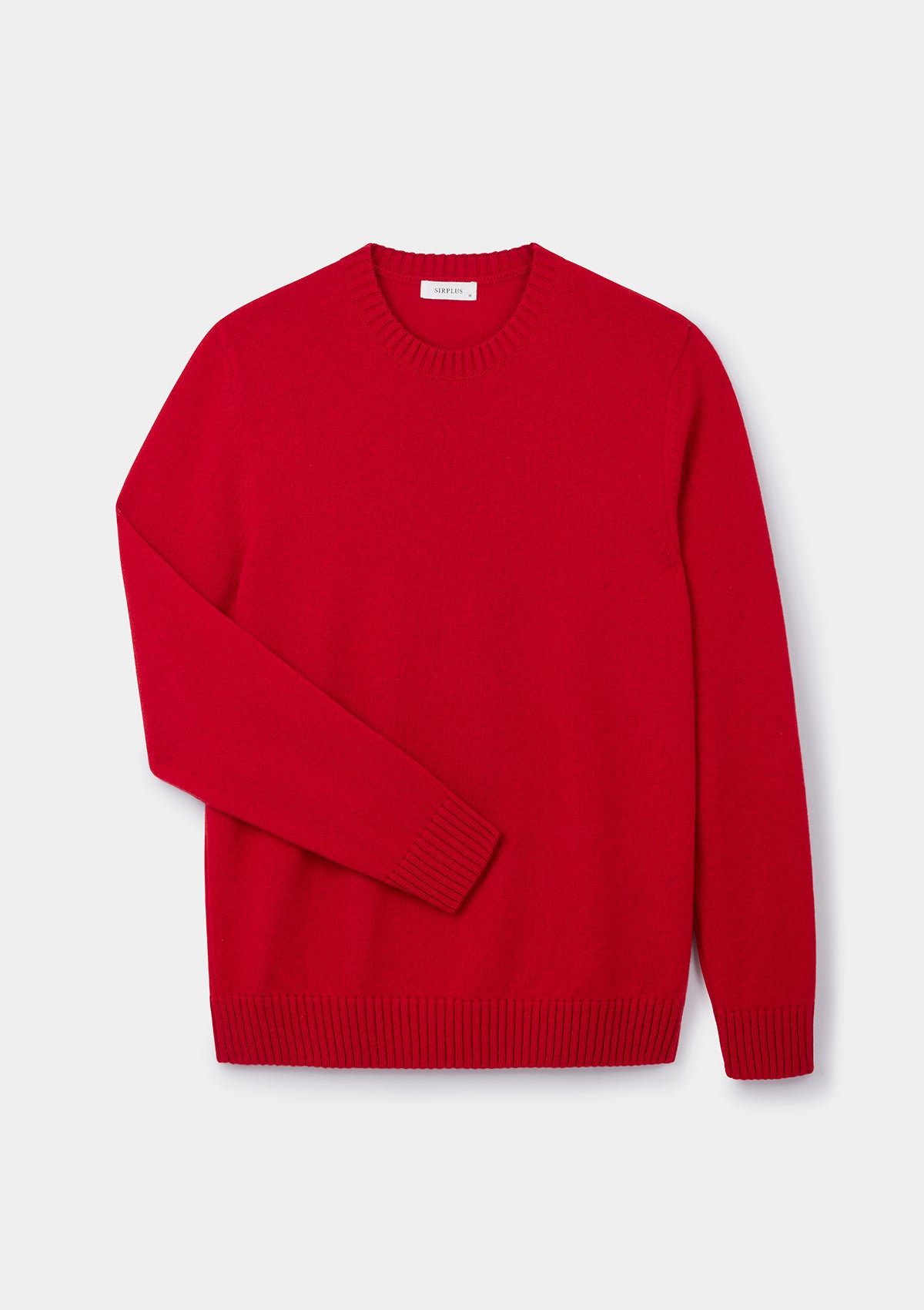 Chilli Red Lambswool Crew Neck Jumper, Crew Neck Jumper - SIRPLUS