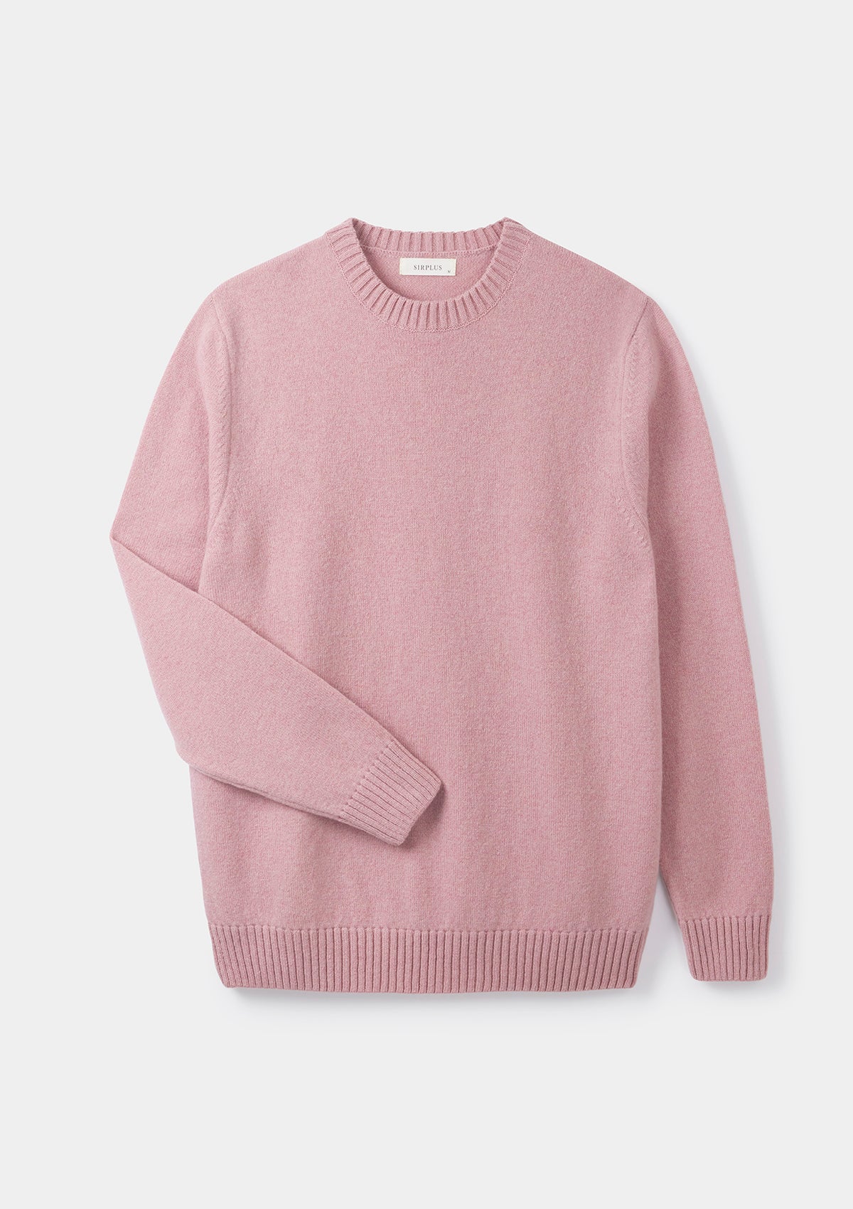 Dusty Pink Lambswool Crew Neck, Crew Neck Jumper - SIRPLUS