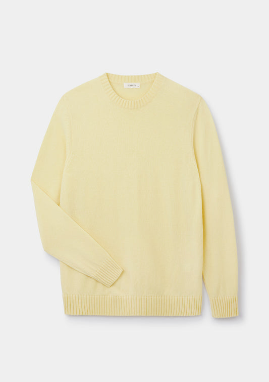 Vanilla Lambswool Crew Neck Jumper, Crew Neck Jumper - SIRPLUS