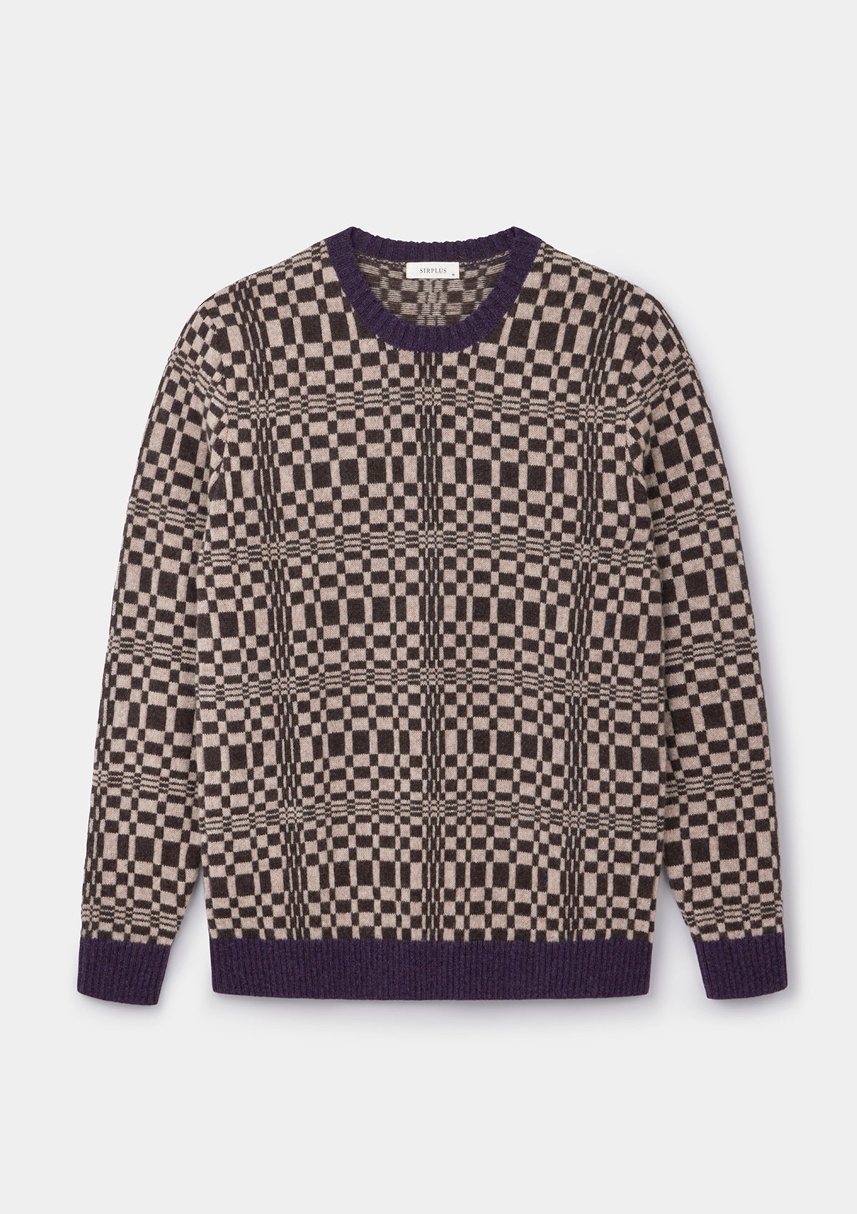 Driftwood Plaid Fair-Isle Crew Neck Jumper, Crew Neck Jumper - SIRPLUS