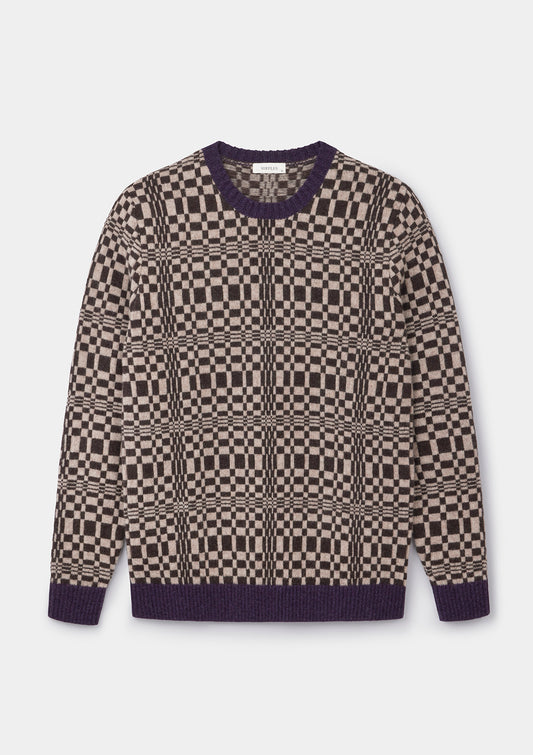 Driftwood Plaid Fair-Isle Crew Neck Jumper, Crew Neck Jumper - SIRPLUS