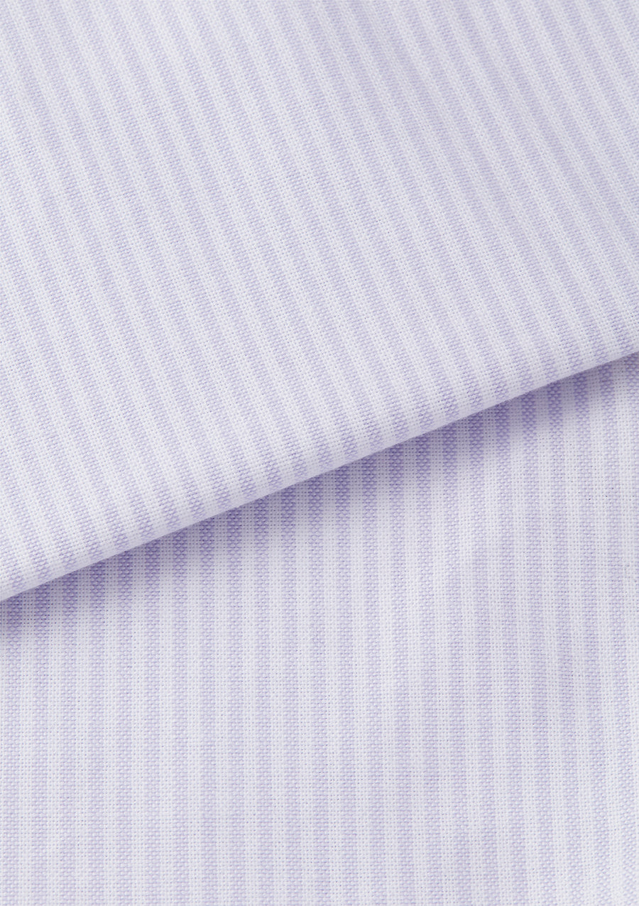 Lilac Stripe Button-Down Shirt, Collar Shirt - SIRPLUS