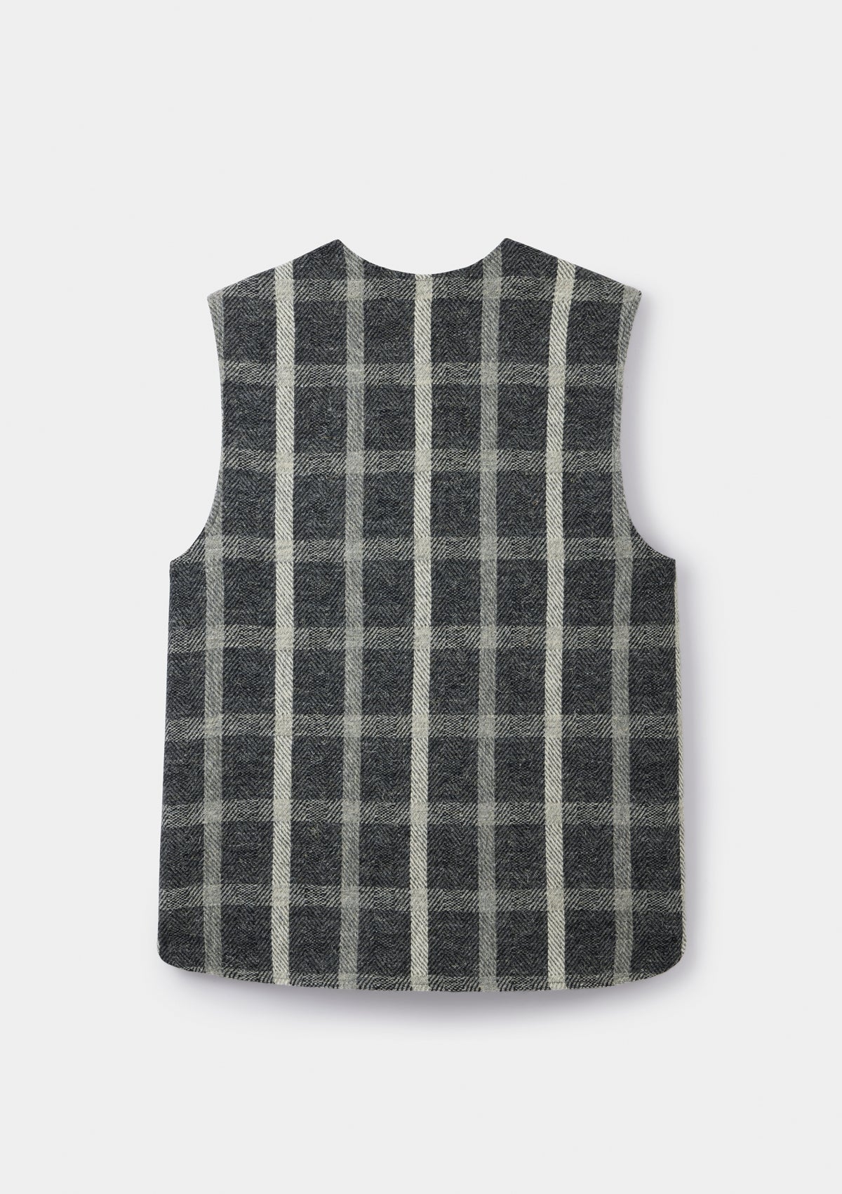 Cloth Co. Black & White Square Wool Gilet, Gilet - SIRPLUS