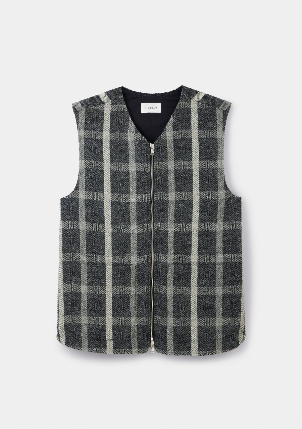 Cloth Co. Black & White Square Wool Gilet, Gilet - SIRPLUS