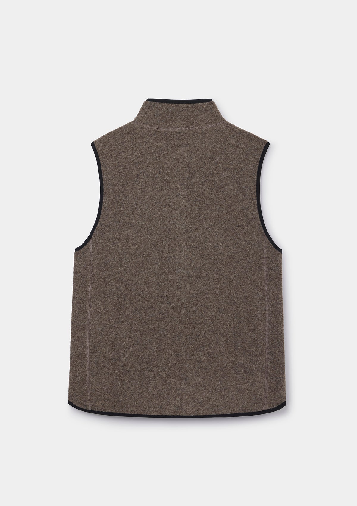 Mushroom Boiled Wool Gilet, Gilet - SIRPLUS