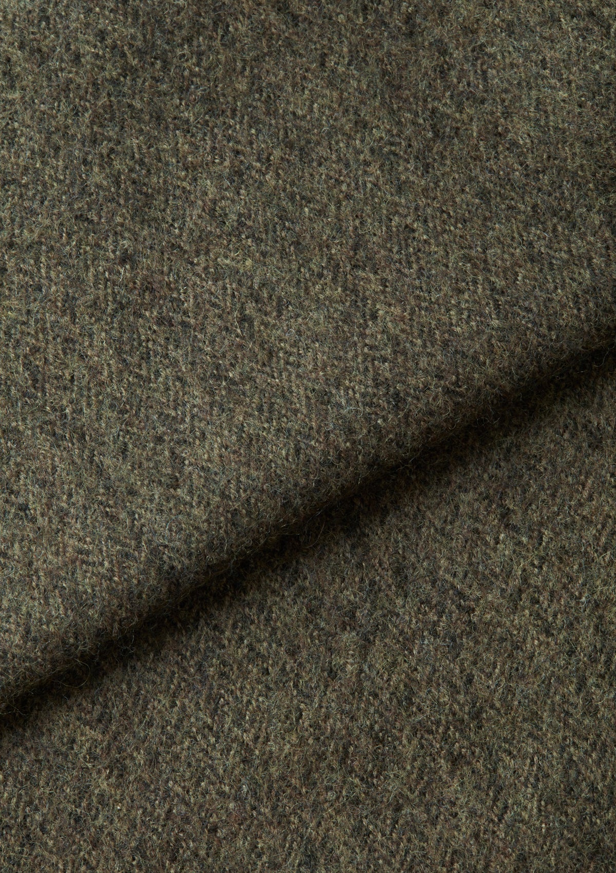 Green Brushed Herringbone Wool Gilet, Gilet - SIRPLUS