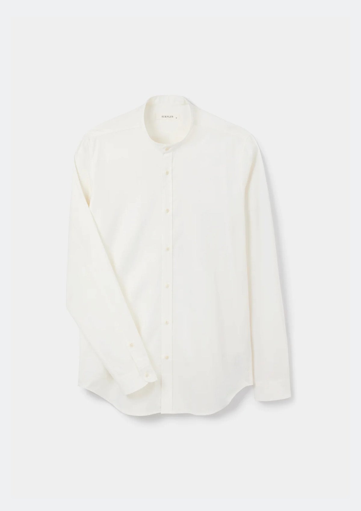 Cream Cotton Cashmere Grandad Shirt, Grandad Shirt - SIRPLUS