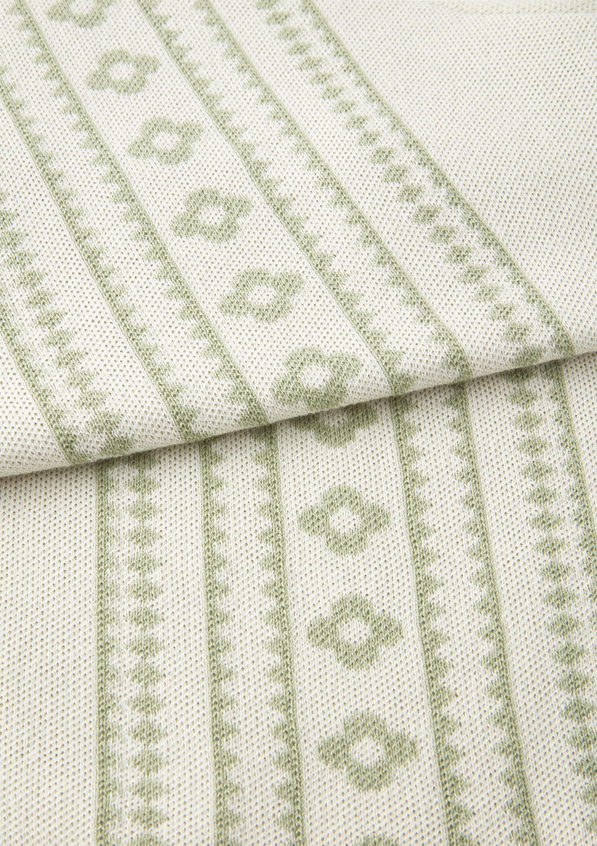 Green Flower Jacquard Polo, Polo Shirt - SIRPLUS