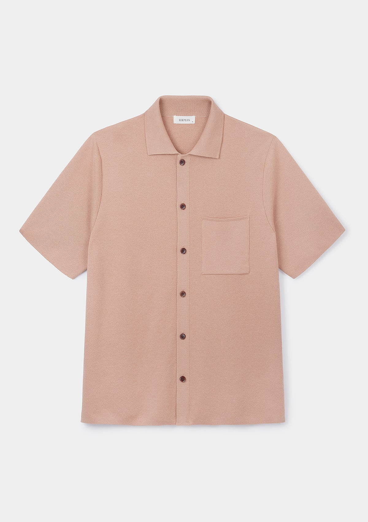 Peach Pink Cotton Knit Polo, Polo Shirt - SIRPLUS