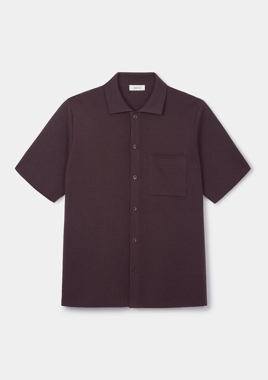 Maroon Cotton Knit Polo, Polo Shirt - SIRPLUS