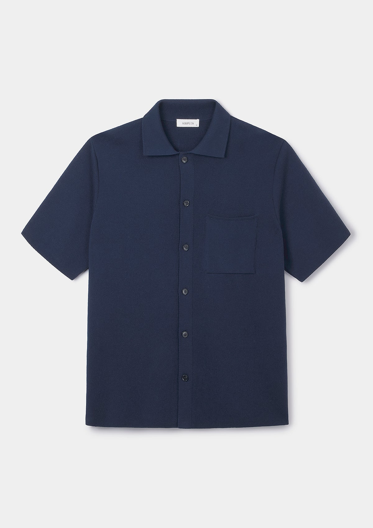 Navy Cotton Knit Polo, Polo Shirt - SIRPLUS