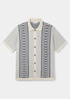 Navy Flower Jacquard Polo, Polo Shirt - SIRPLUS