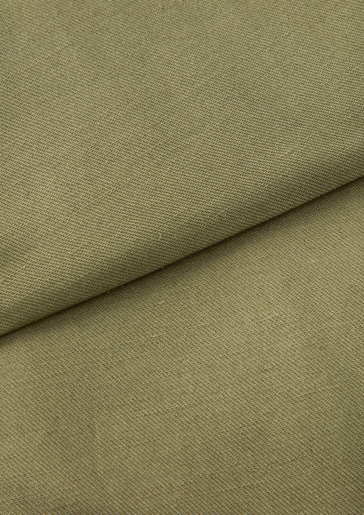 Sage Green Cotton Linen Pleated Trousers, Casual Trousers - SIRPLUS