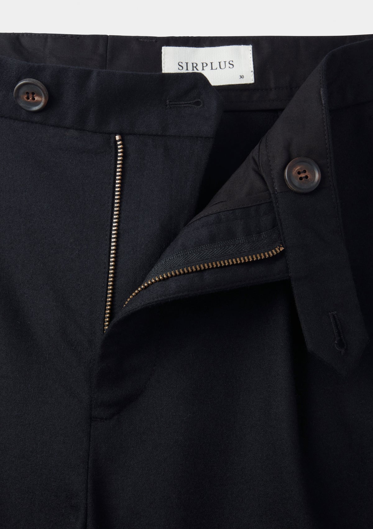 Black Wool Cashmere Pleated Trousers, Pleated Trouser - SIRPLUS