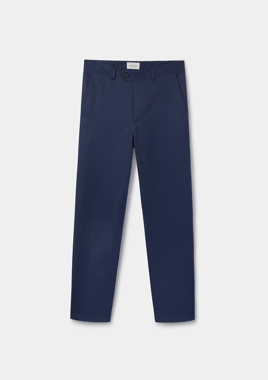Blueberry Cotton Linen Casual Trousers, Casual Trousers - SIRPLUS