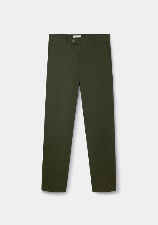 Olive Cotton Twill Chinos, Chinos - SIRPLUS