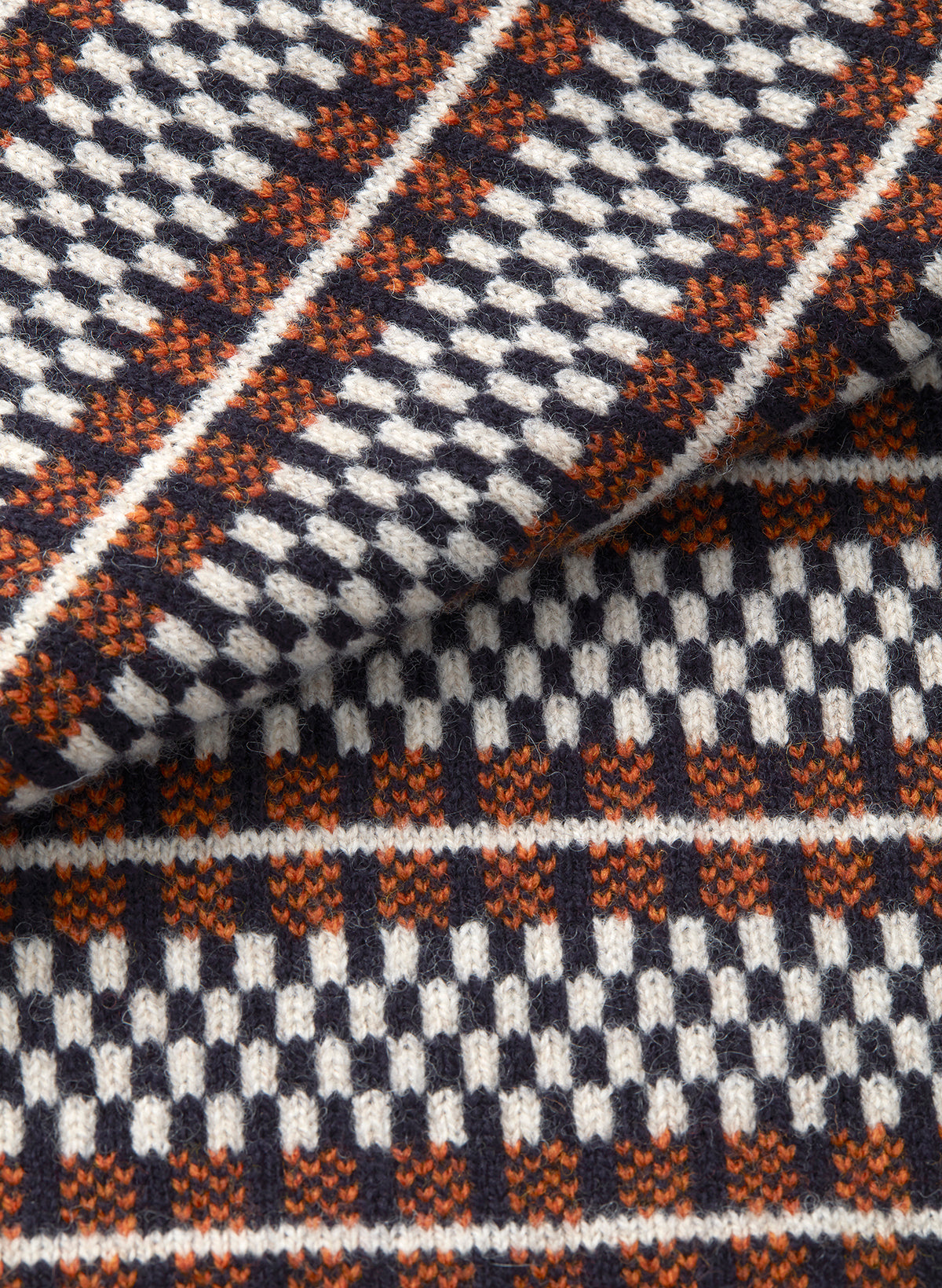 Navy Grid Fair-Isle Vest, Knit Vest - SIRPLUS