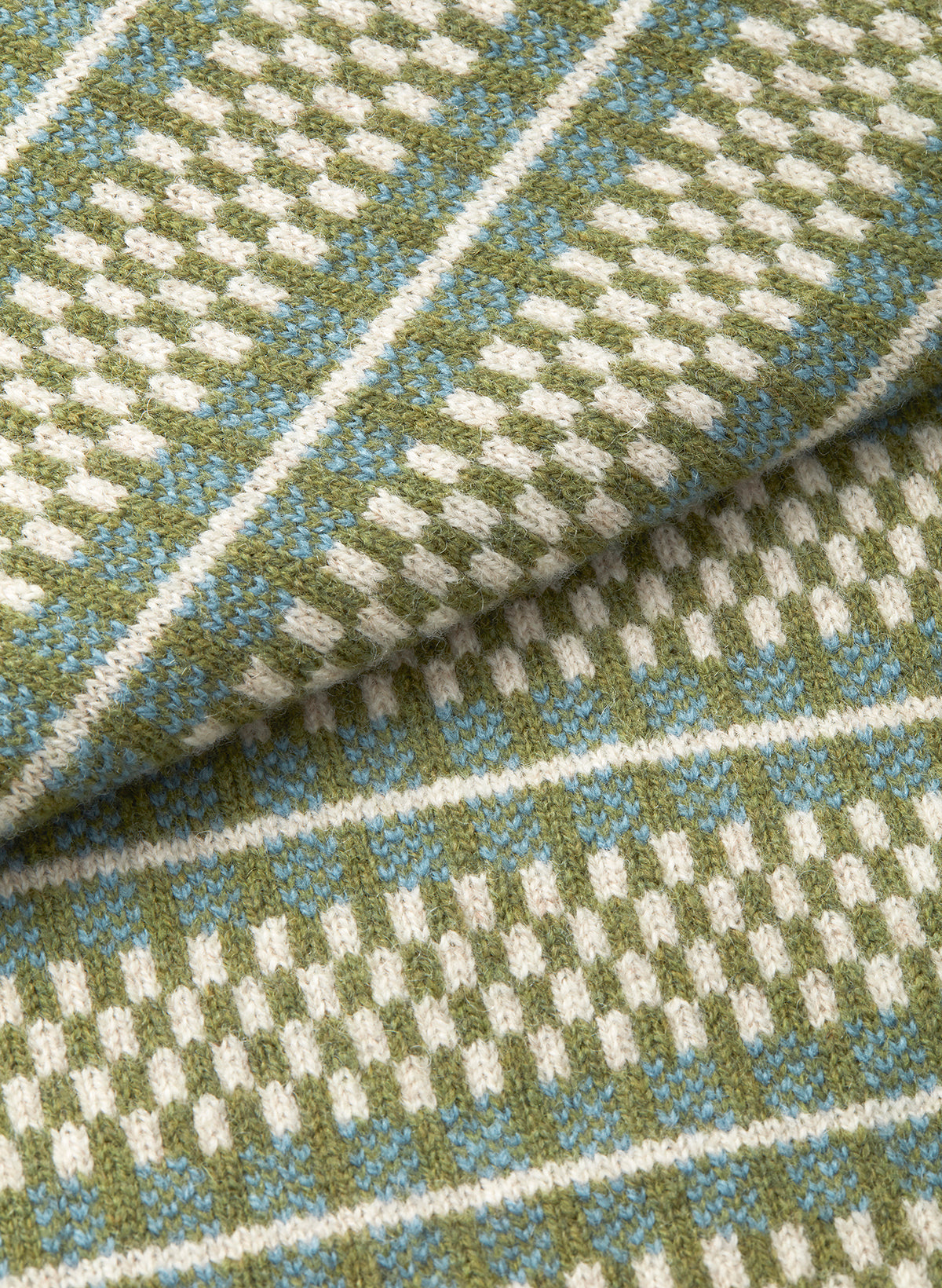 Green Grid Fair-Isle Vest, Knit Vest - SIRPLUS