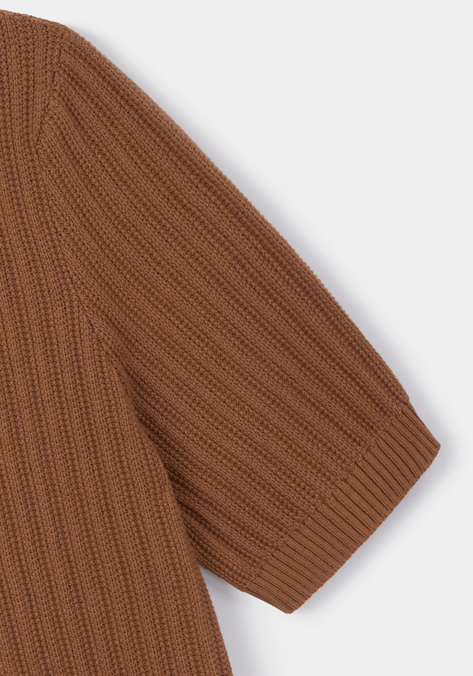 Caramel Textured Rib Resort Polo, Polo Shirt - SIRPLUS