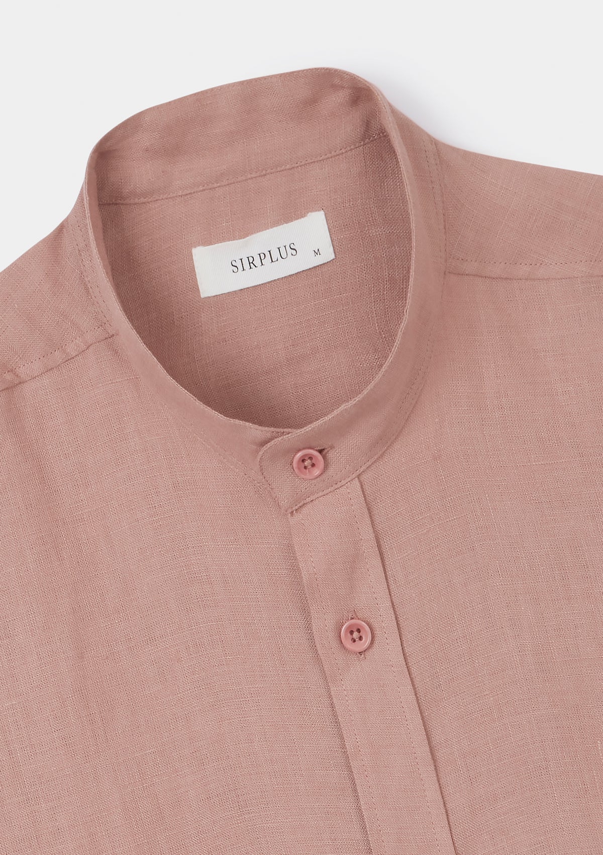 Chalk Pink Linen Grandad Shirt, Grandad Shirt - SIRPLUS
