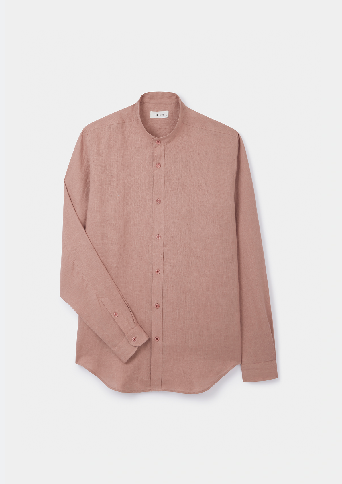 Chalk Pink Linen Grandad Shirt, Grandad Shirt - SIRPLUS