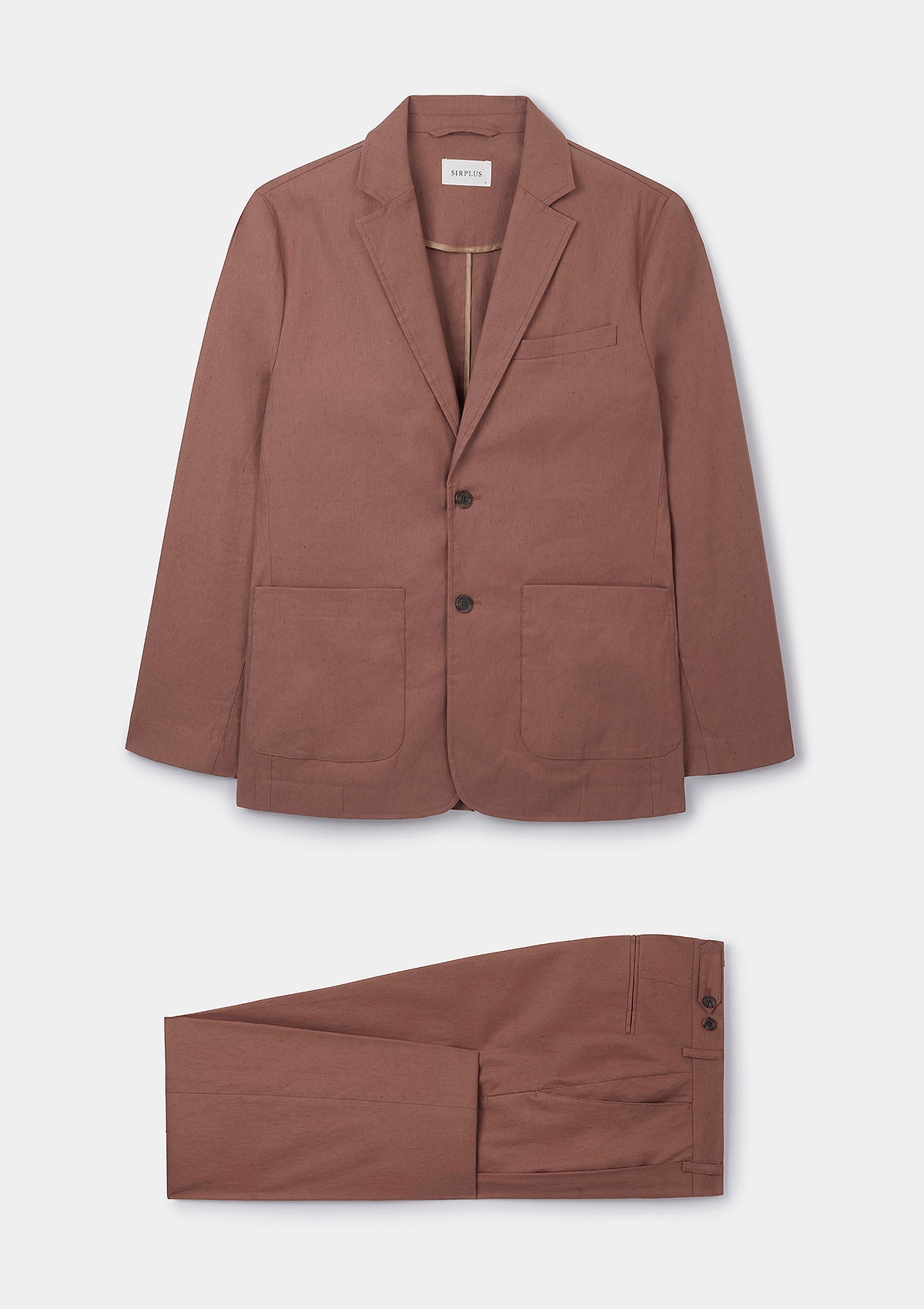 Clay Cotton Linen Pleated Trousers, Casual Trousers - SIRPLUS