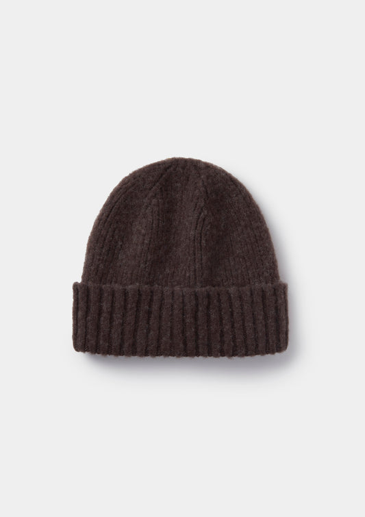 Cocoa Lambswool Beanie