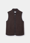 Coffee Boiled Wool Gilet