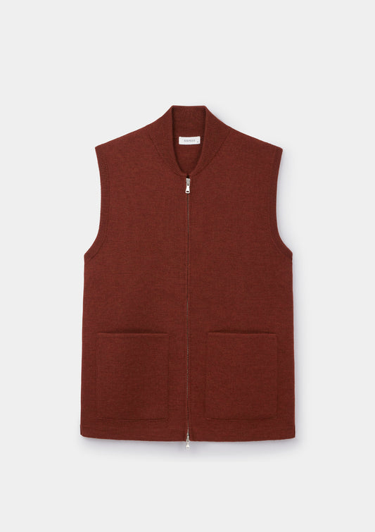 Copper Merino Knit Gilet