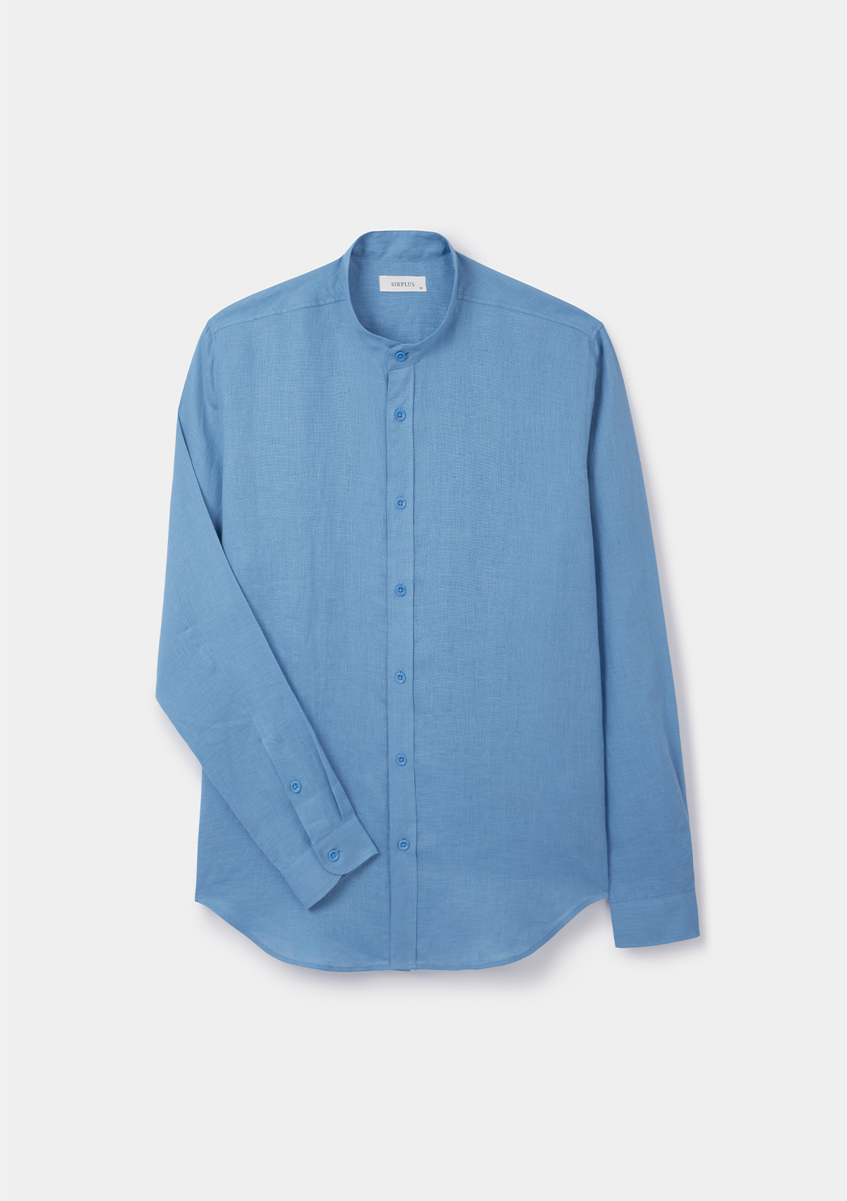 Cornflower Blue Linen Grandad Shirt, Grandad Shirt - SIRPLUS