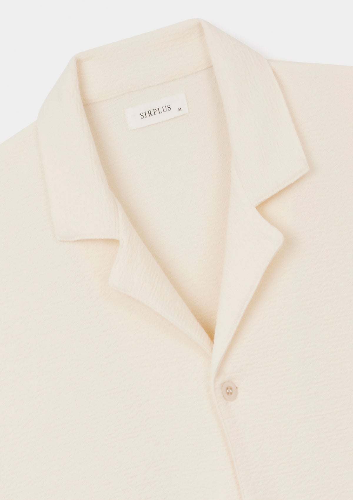 Cream Purl Jersey Cuban Polo, Polo Shirt - SIRPLUS