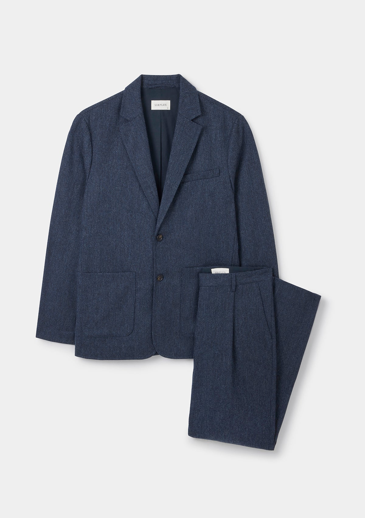 Dark Blue Wool Tweed Blazer, Blazer - SIRPLUS