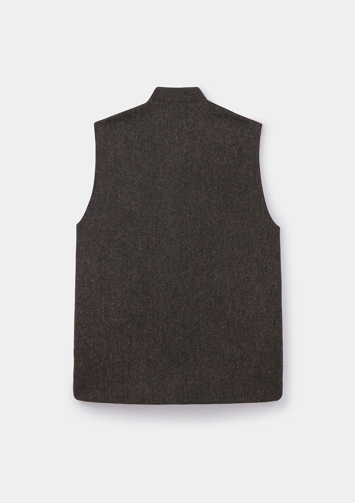 Deep Umber Wool Nehru Waistcoat