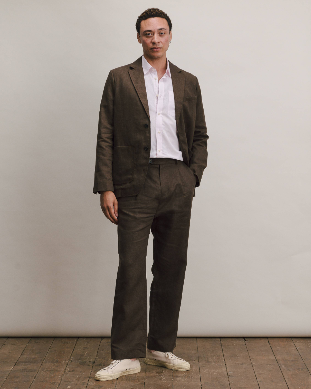 Hickory Brown Linen Suit