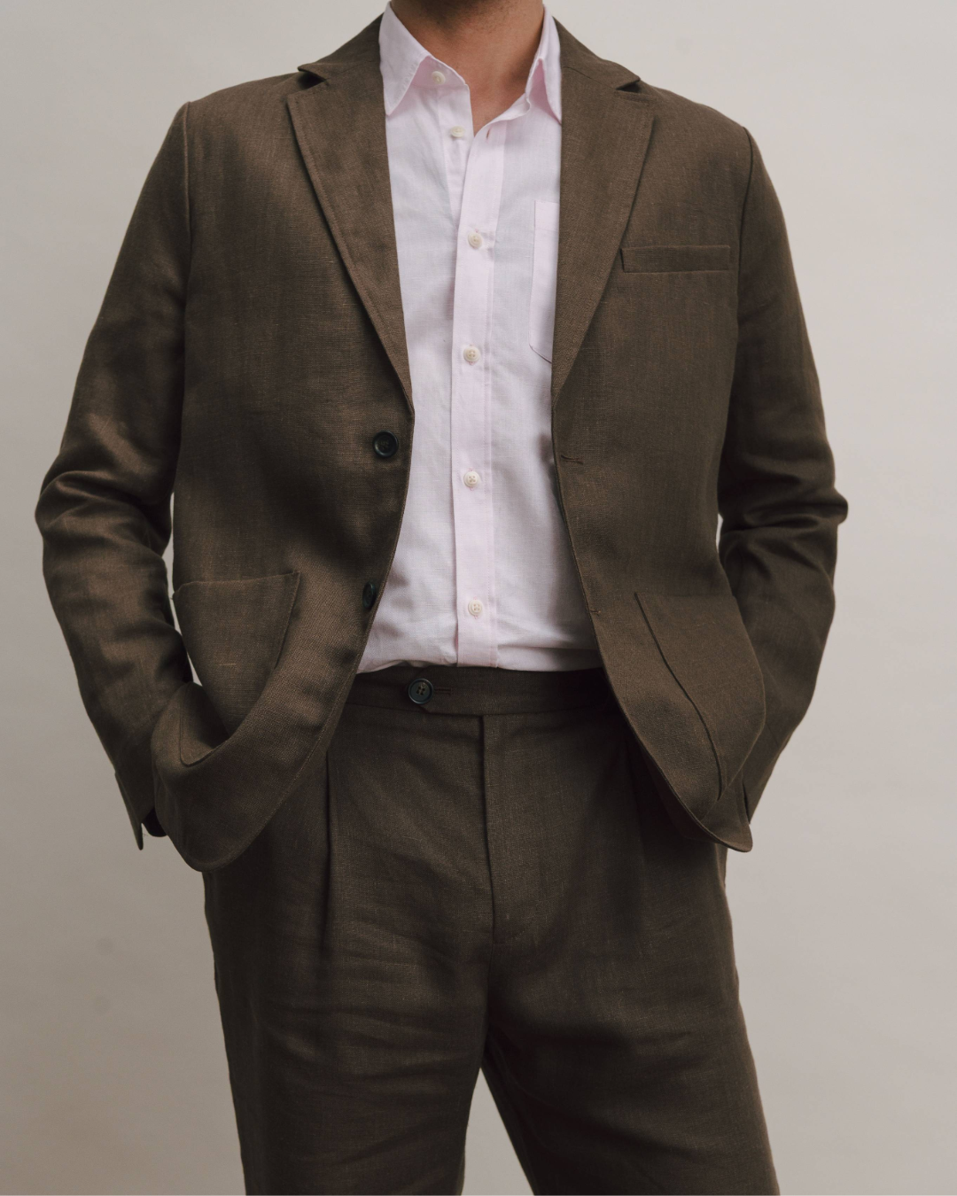 Hickory Brown Linen Suit