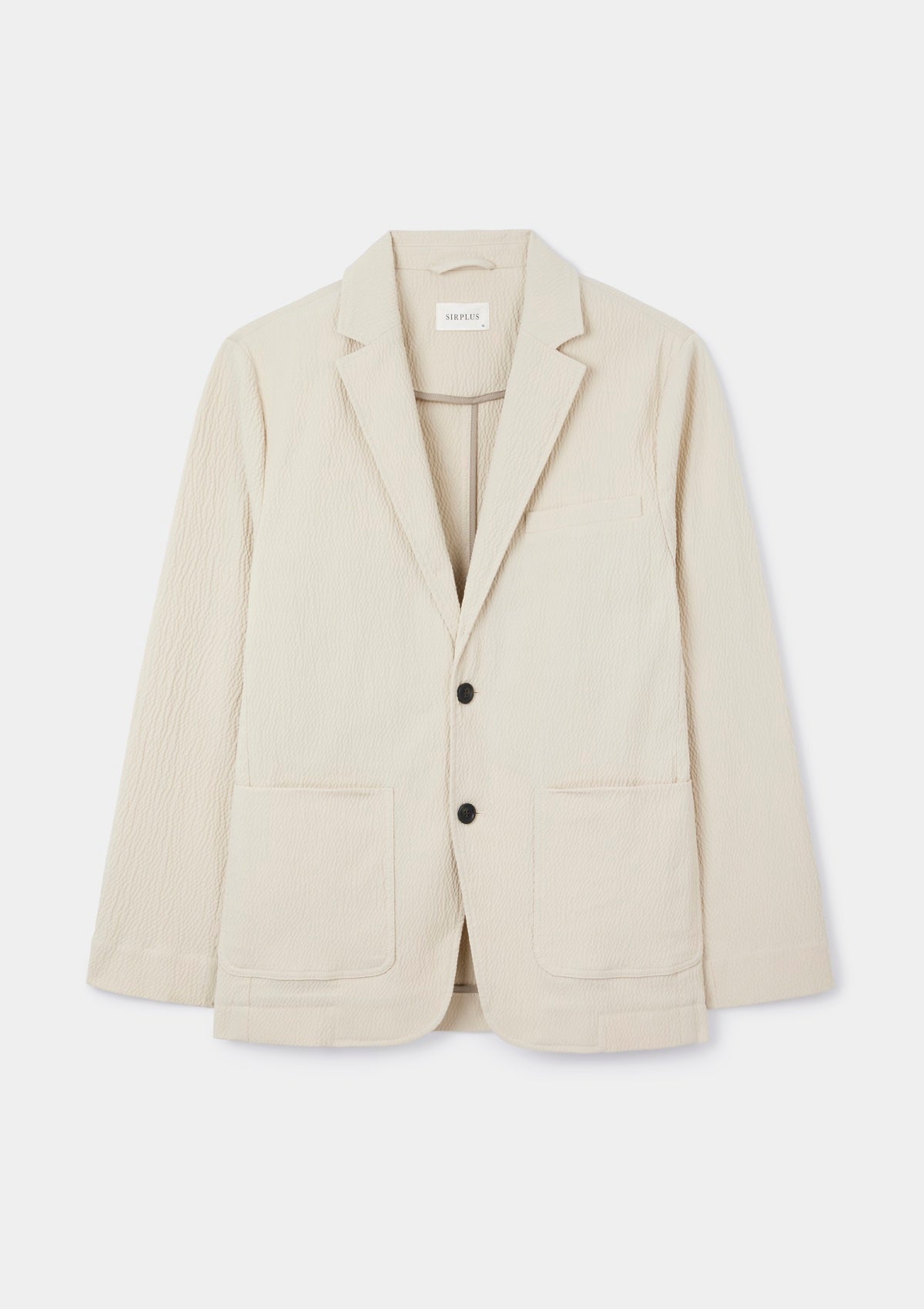 Ecru Seersucker Cotton Blazer, Blazer - SIRPLUS