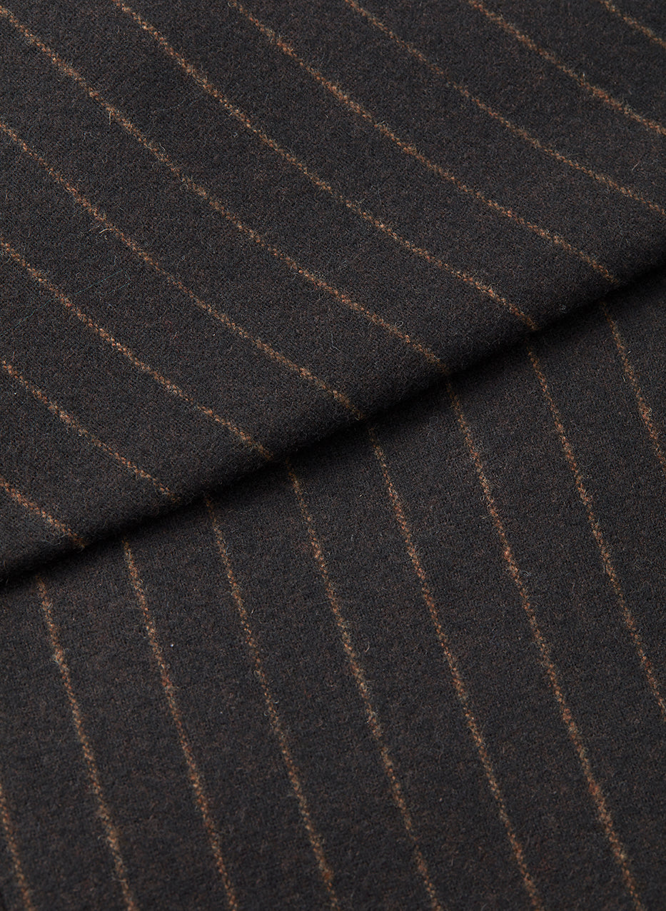 Espresso Chalk Stripe Wool Blazer, Blazer - SIRPLUS